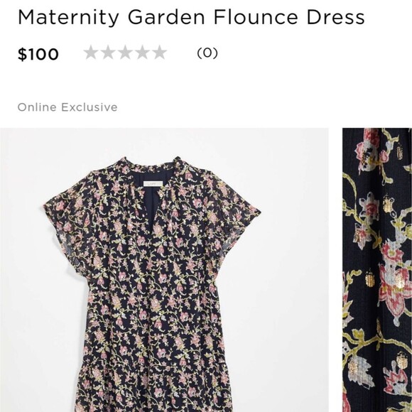 Loft navy flounce dress size M - Picture 12 of 12